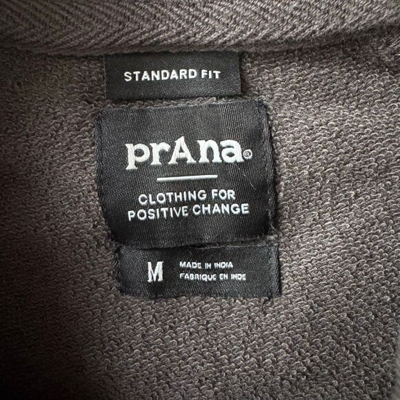 Prana Gray Pullover Sweatshirt Men's Size Medium Organic Cotton Heavyweight - Picture 6 of 8
